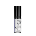 A bottle of NIKO Muskoka Wild Harvest Eye Firming Hexapeptide Cream, featuring a black bottle and a white white label with black text and graphics, set against a plain white background.