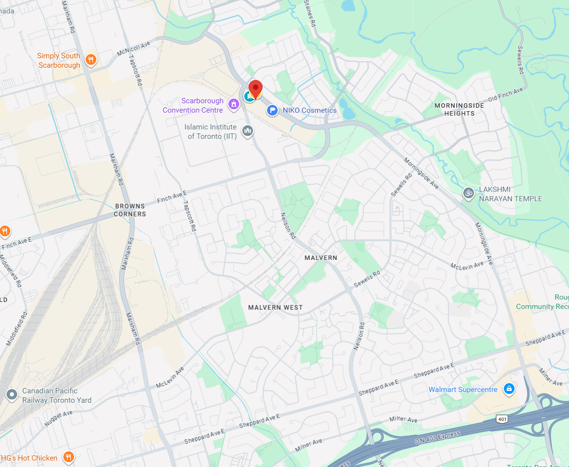 Map section showing business location